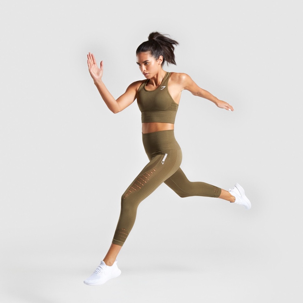 Gymshark Olive Green Energy Seamless Leggings